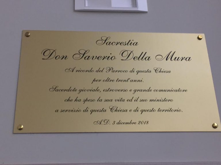 Inaugurazione Sacrestia don Saverio Della Mura