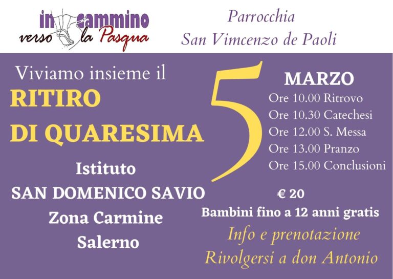 Ritiro di Quaresima 2023